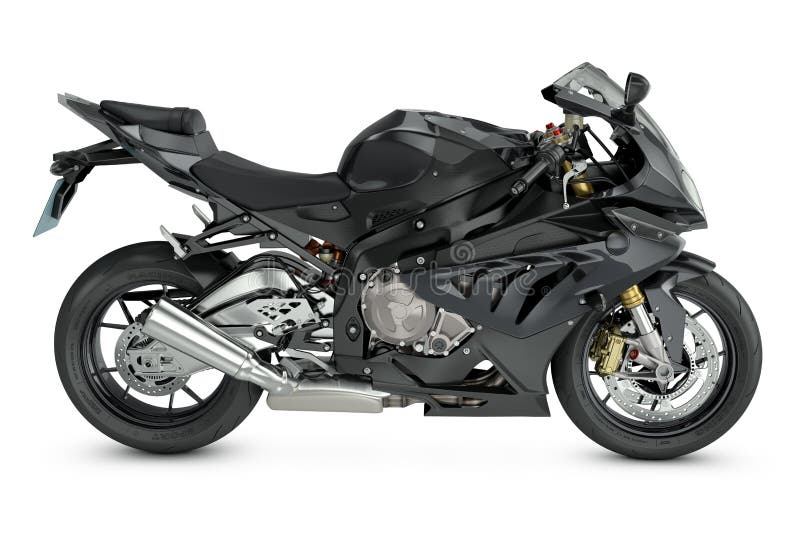 Black motorcycle royalty free illustration