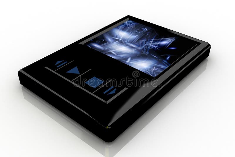 Black music player 2 stock illustration