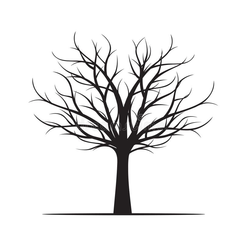 Shape of Black Tree. Vector Illustration. Stock Illustration ...