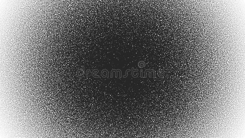 Black Noise Stipple Dots Halftone Gradient Vector Distressed Textured Background stock illustration