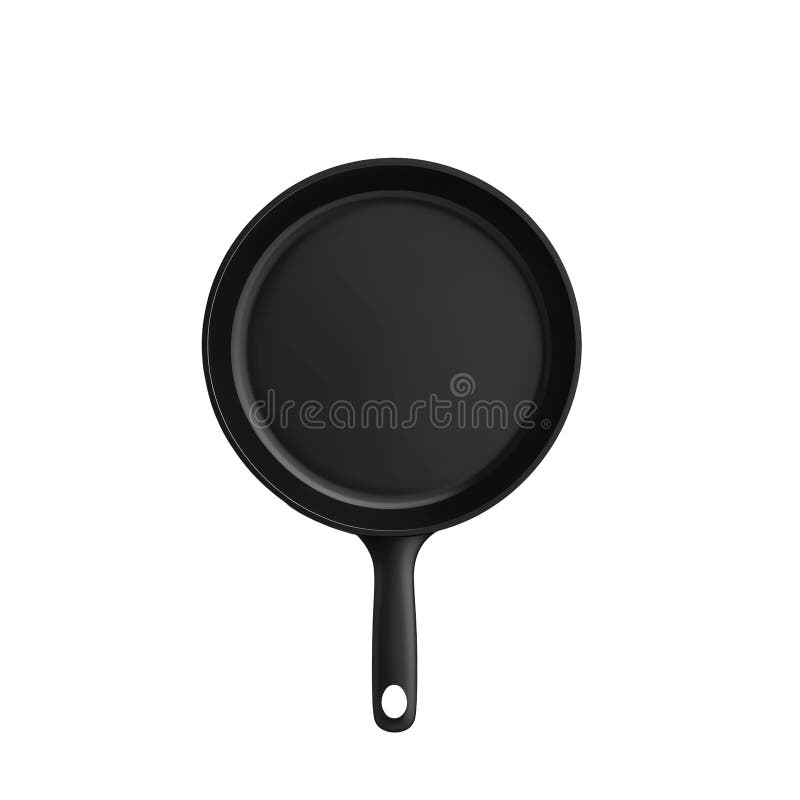 Black Non-Stick Frying Pan. Essential Cookware For Modern Kitchens Isolated On Transparent Background royalty free stock image