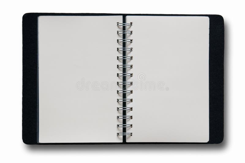 Black Note Book Isolate On White Background