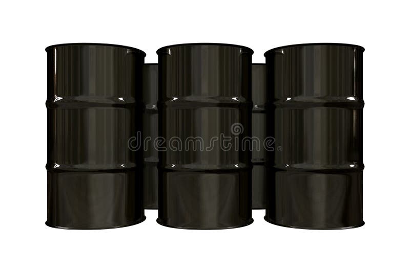 Black oil barrels - 3d
