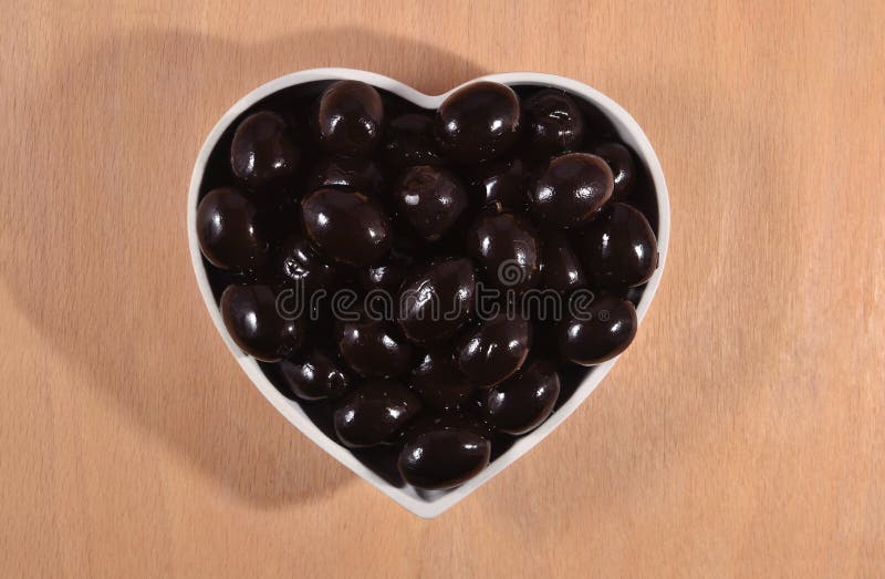 Black Olives Plate Form Heart Stock Photos Free & RoyaltyFree Stock