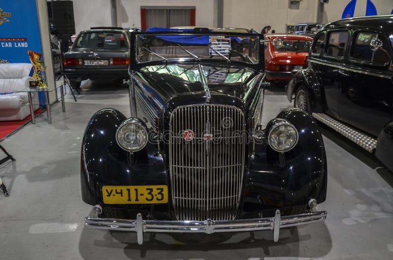Black 1938 Opel Super 6, a pre-war classic that represents the pinnacle of automotive design royalty free stock photos