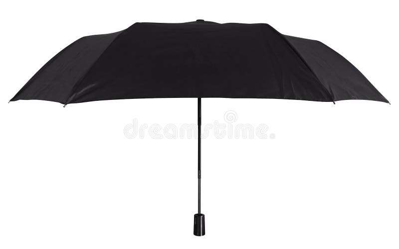 Opened Folding Umbrella Black Stock Image Image of parasol, open