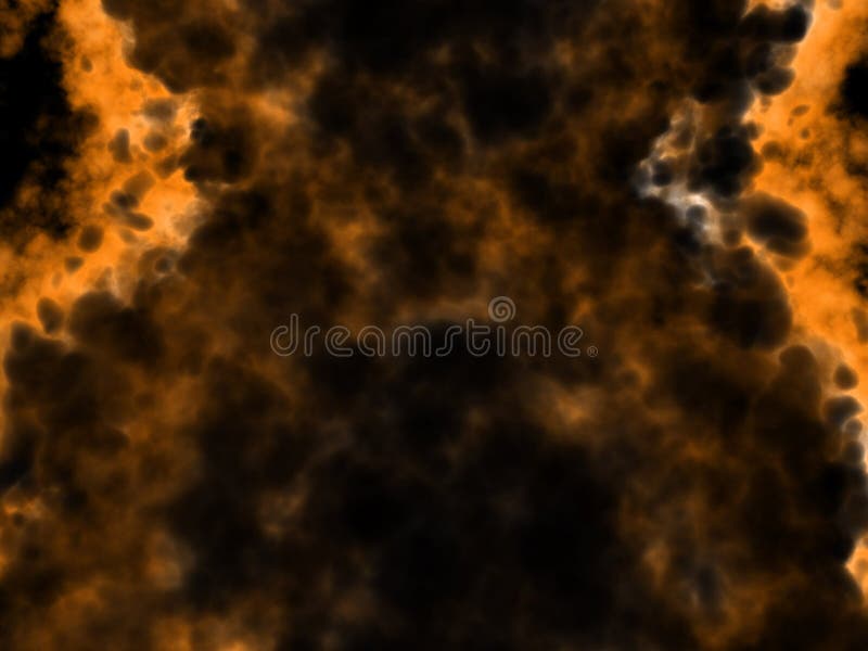 Black and orange fantasy alien unknown hot clouds