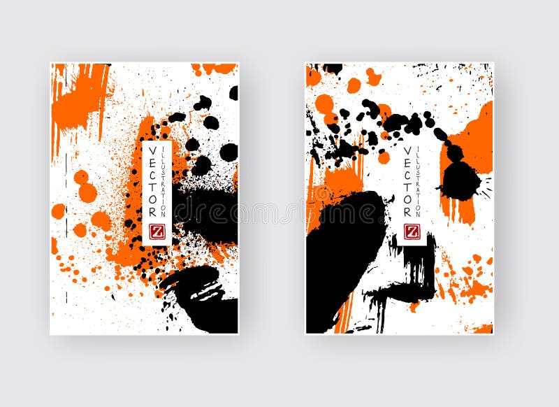 Orange Black and White Background Design