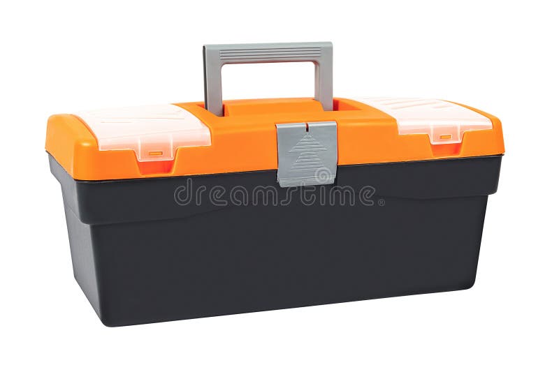 The Black Orange, Plastic Tool Box. Stock Image Image of construction