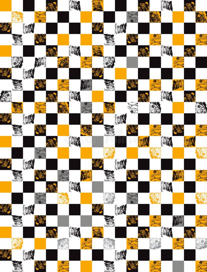 Isolated Abstract Checkered Vector Background. Black And White Squares