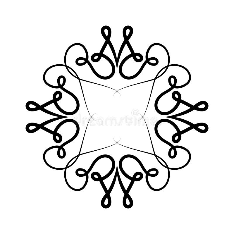 Black Ornament in Arrow Shaped with Spheres Vector Design Stock Vector