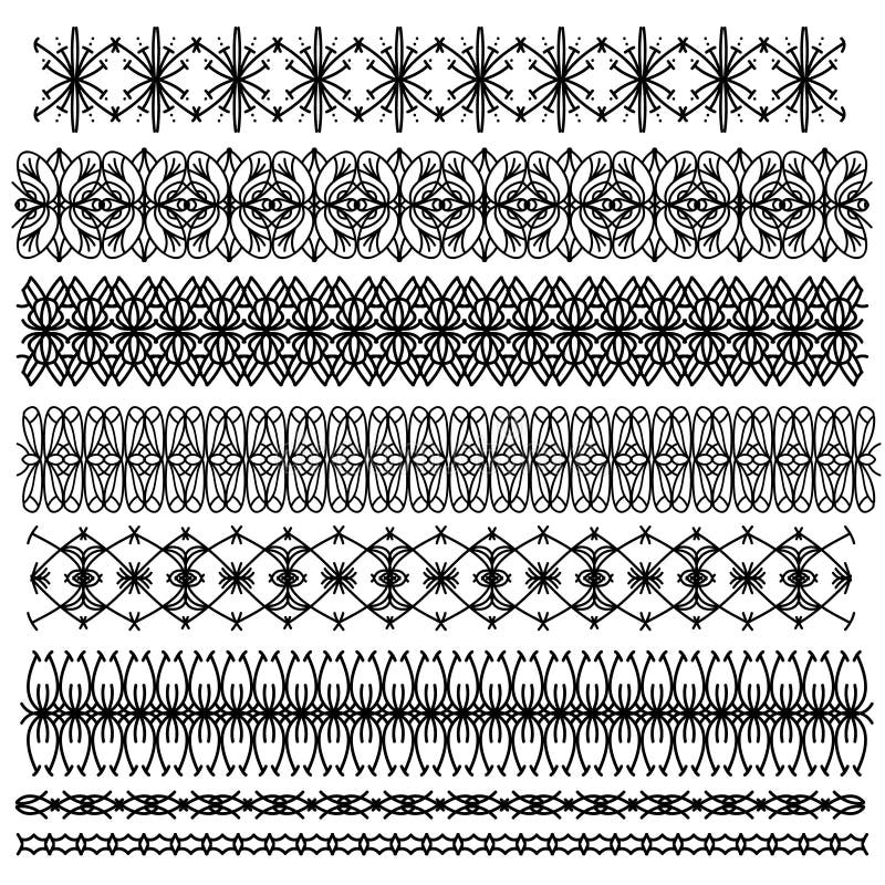 Black Trim or Border Collection Stock Illustration Illustration of