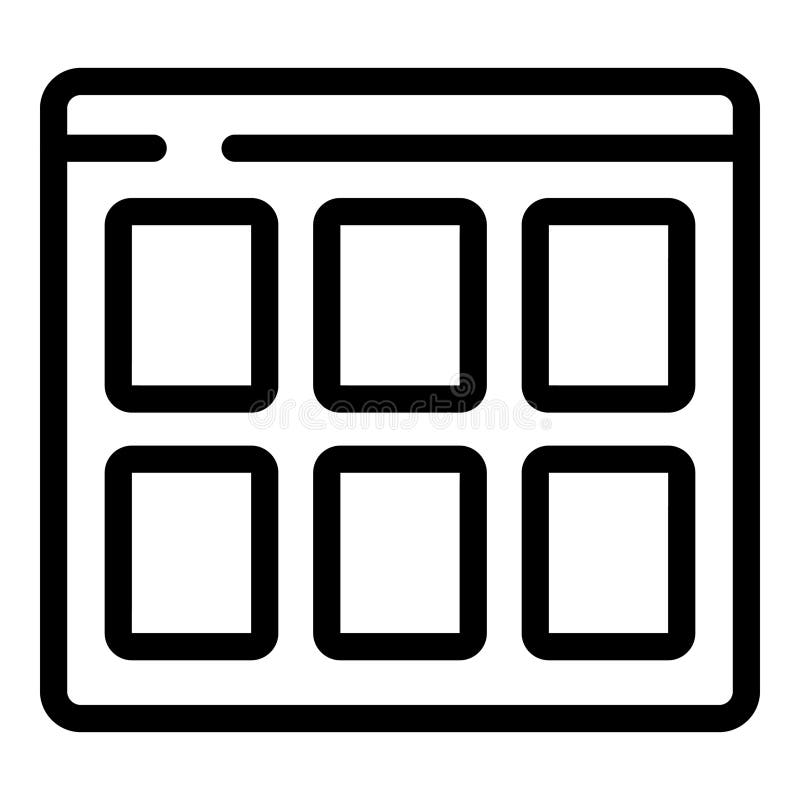 Black outline of a web browser window royalty free illustration