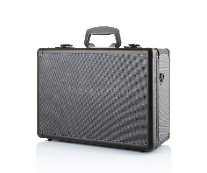 Black Padded Aluminum Briefcase Stock Image Image of solid, padded 21830077