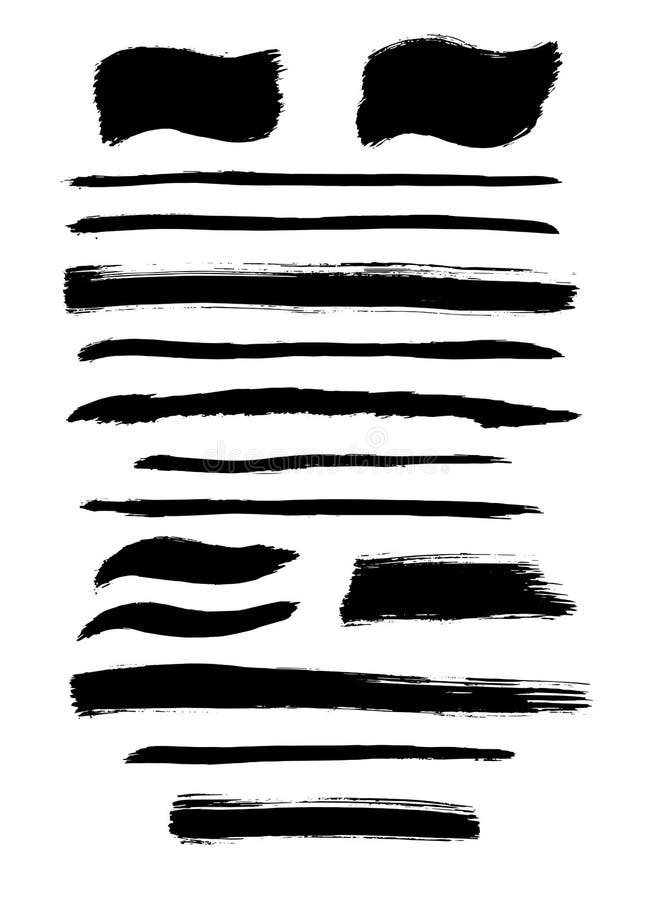 Black paint strokes stock vector. Illustration of silhouette 68136041