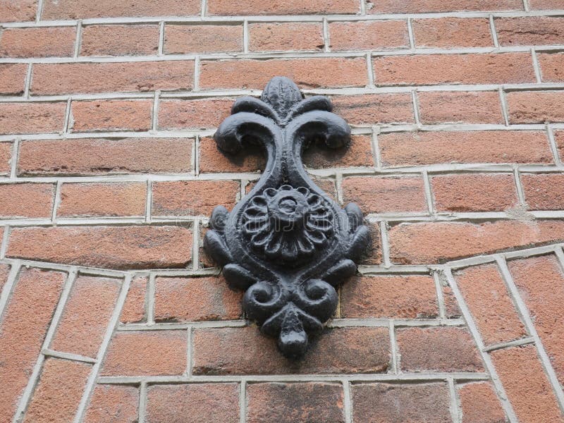 Cast Iron Gate with Two Birds Stock Image - Image of drainpipe, wall ...