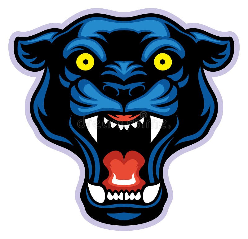 Black panther mascot royalty free illustration