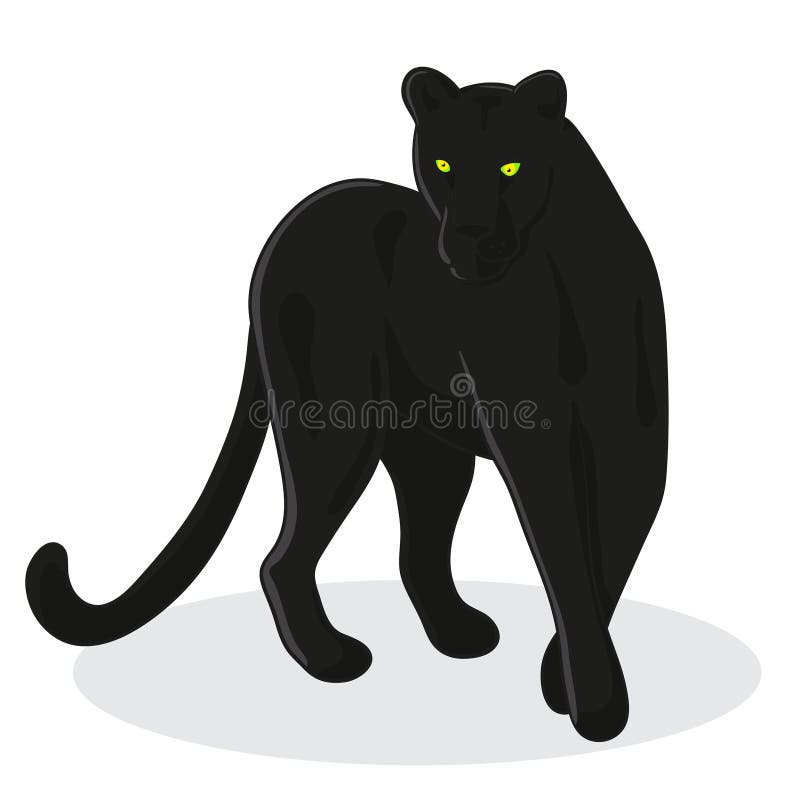 Black Panther - Vector Illustration in Cartoon Style Stock Vector -  Illustration of africa, nature: 192231456