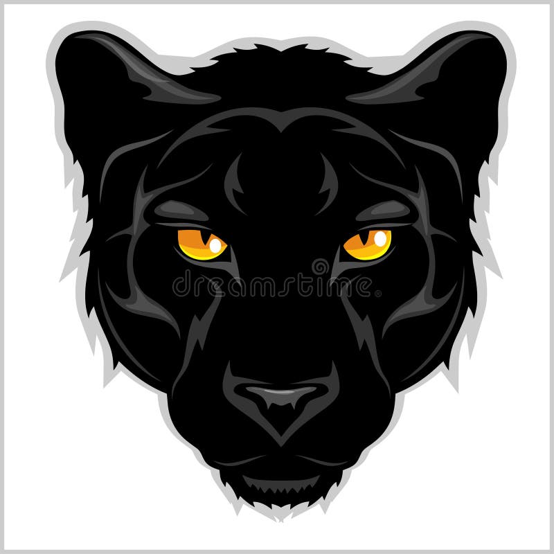 Black Panther - on white background.