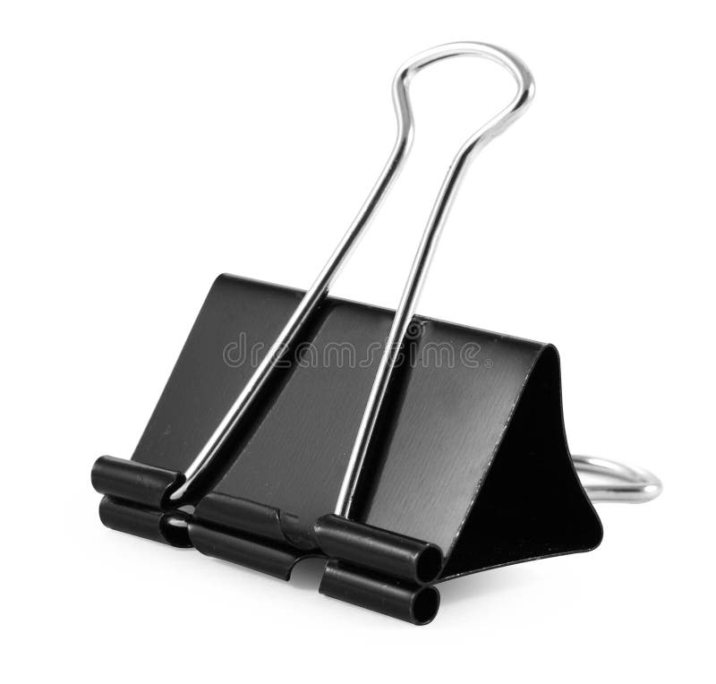 Black paper clip stock image. Image of supply, metal 64467279