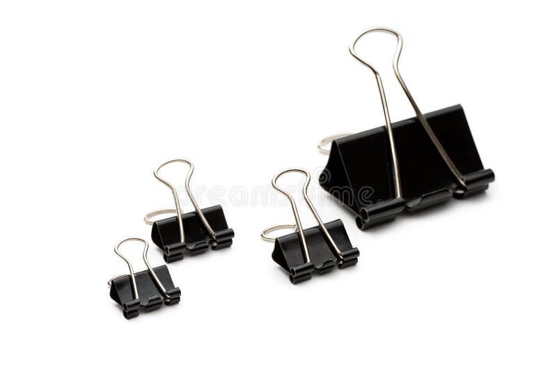 Black paper clips stock photo. Image of holding, clip 22852962