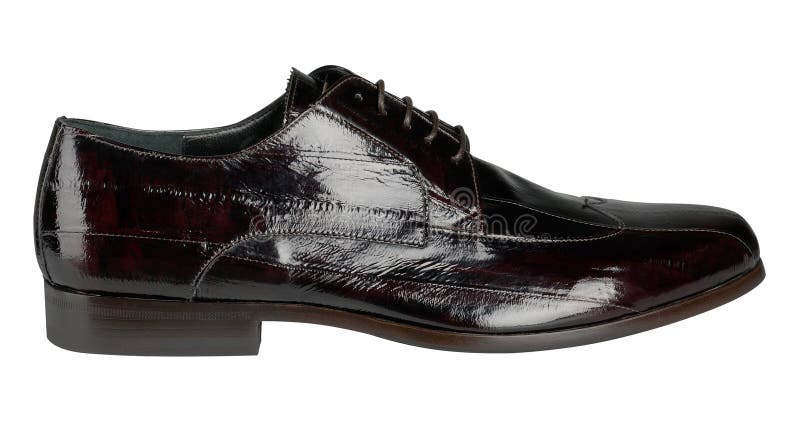 Black Patent Leather Male Shoes Stock Photo - Image of isolated, glossy ...