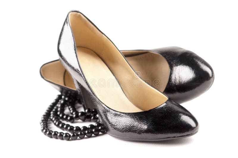 Black patent-leather shoes