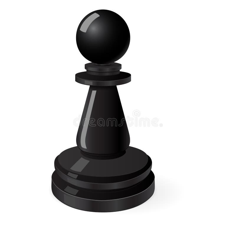 Pawn chess figure stock illustration. Illustration of black - 5853783