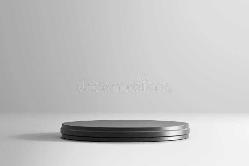 Black Pedestal or Podium Stand on White Product Background with Luxury  Fashion Concept. Empty Studio Platform Template Stock Illustration -  Illustration of geometry, platform: 182700463