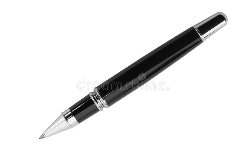 Black pen stock image. Image of device, office, accessories 39751375