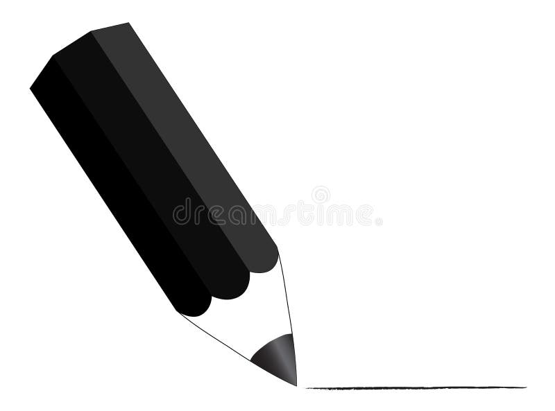 Black pencil stock illustration