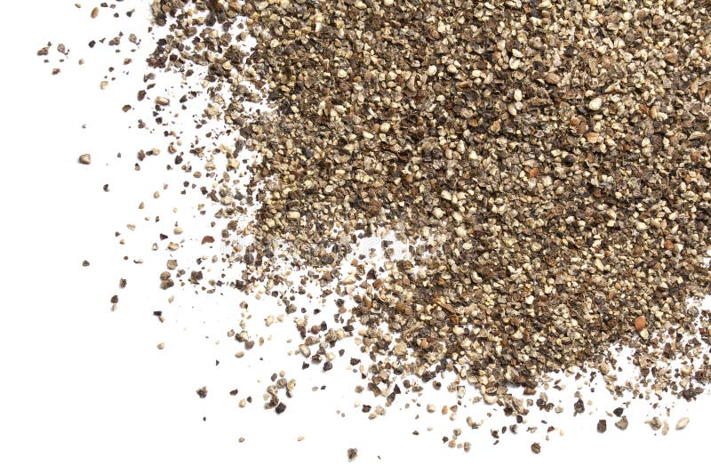 Black Pepper Crushed, Isolated on White Stock Photo Image of medicine