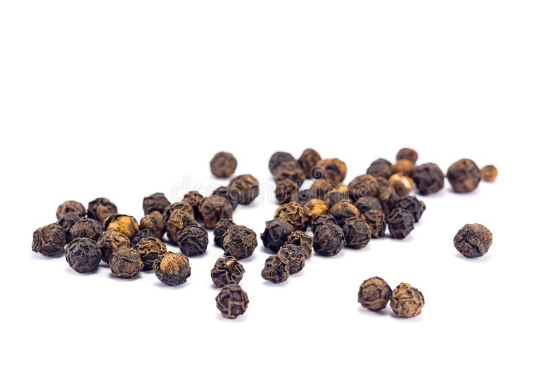 Black Pepper Grains Isolated Stock Image Image of brown, delicious