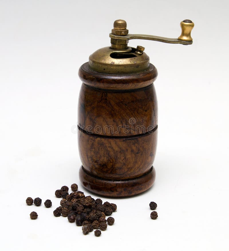 Black pepper with a mill