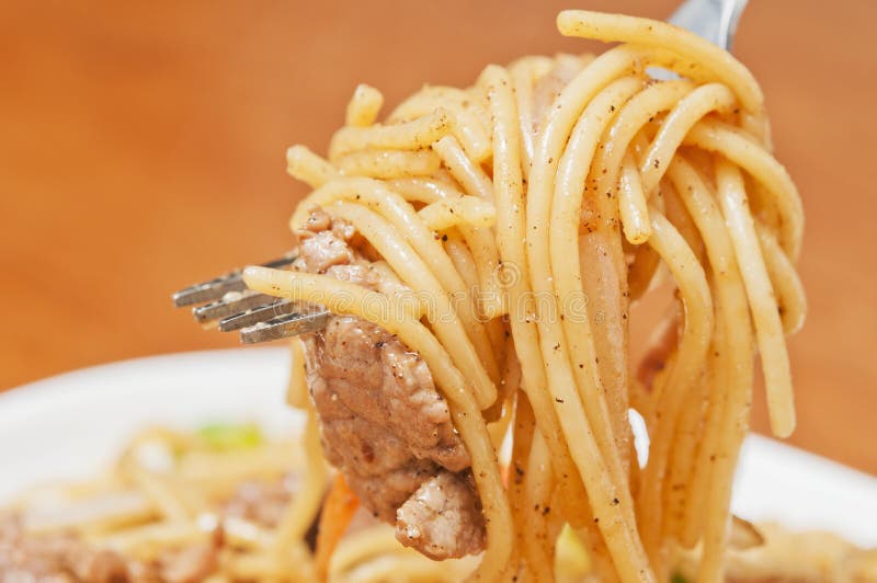 Black pepper pasta stock photo. Image of culture, culinary 27749252