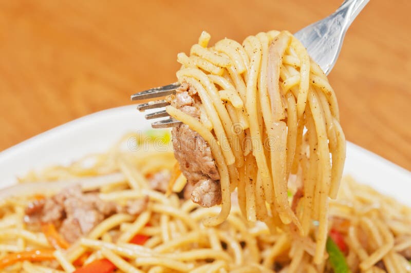 Black pepper pasta stock photo. Image of restaurant, plate 27749338