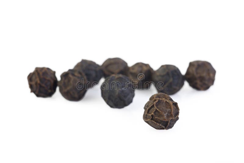 Black Pepper Seeds on White Background Stock Image Image of pepper