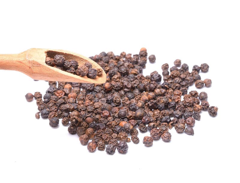Black Peppercorn Isolated on White Background Stock Photo Image of