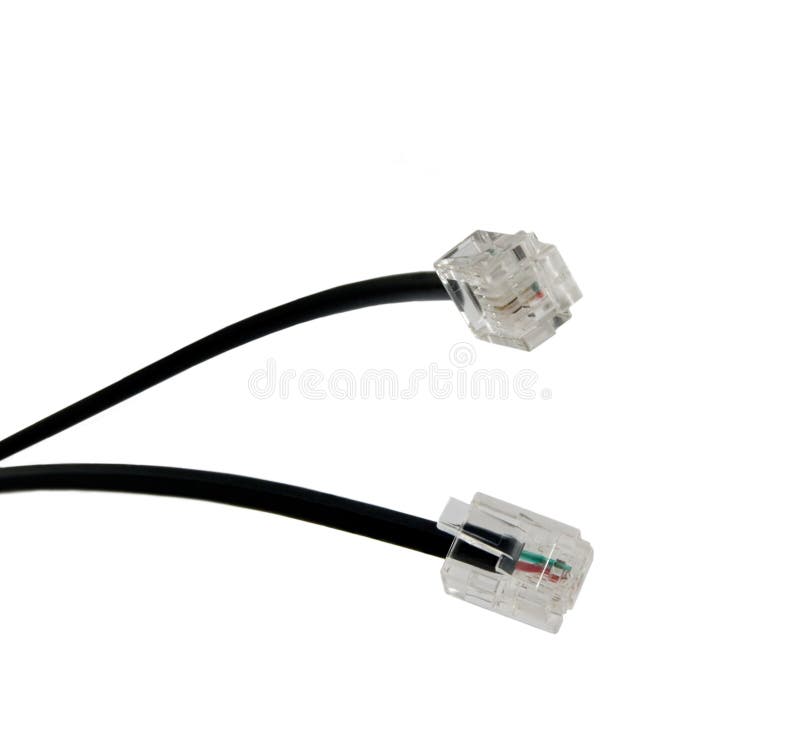 Black Phone Cables stock photo. Image of connection, insert 4922912