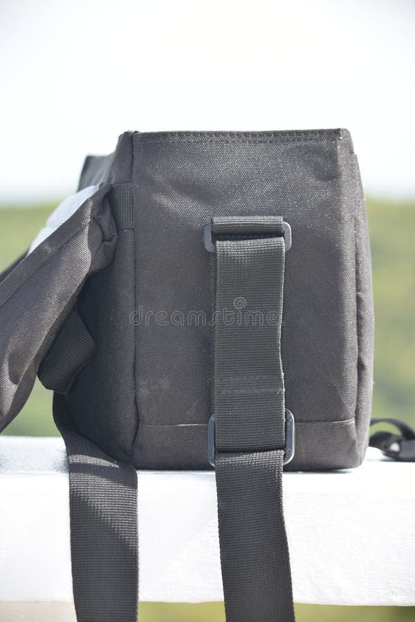 A Black Photography Bag with Strap Stock Image Image of photographic
