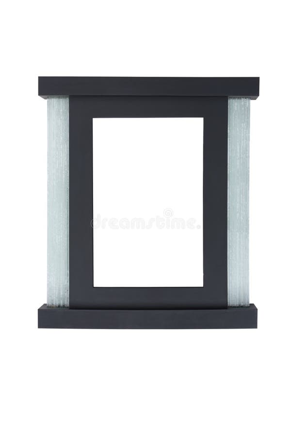 Black Picture Frame with Glass Decoration Stock Image Image of glass