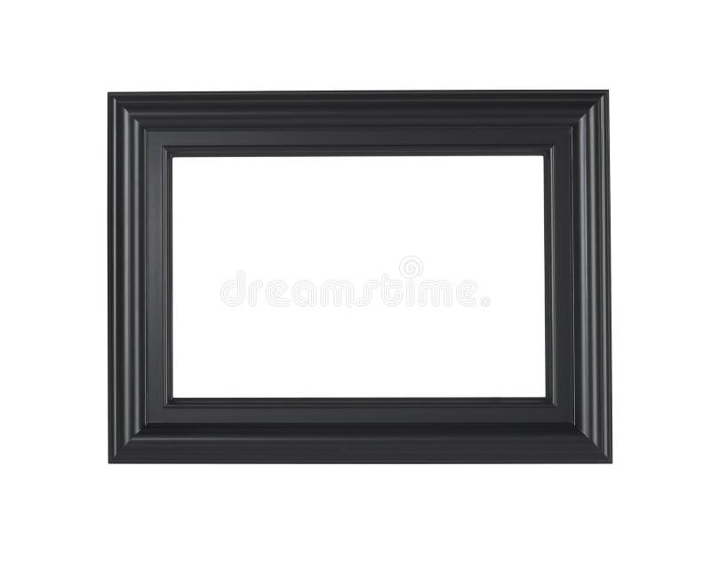 A black picture frame, isolated with clipping path