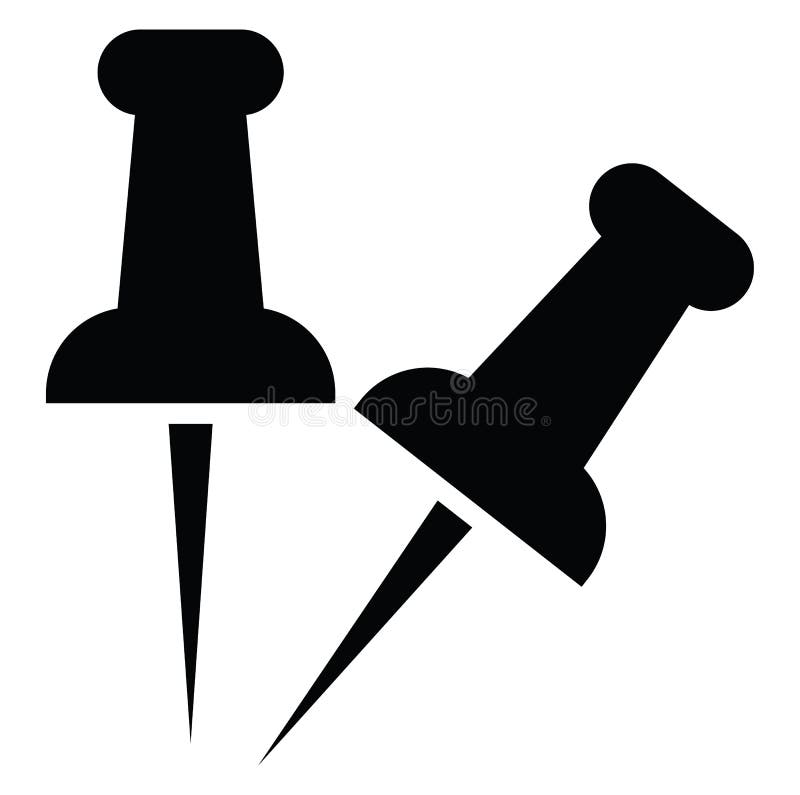 Black pins, icon stock vector. Illustration of modern 259787525