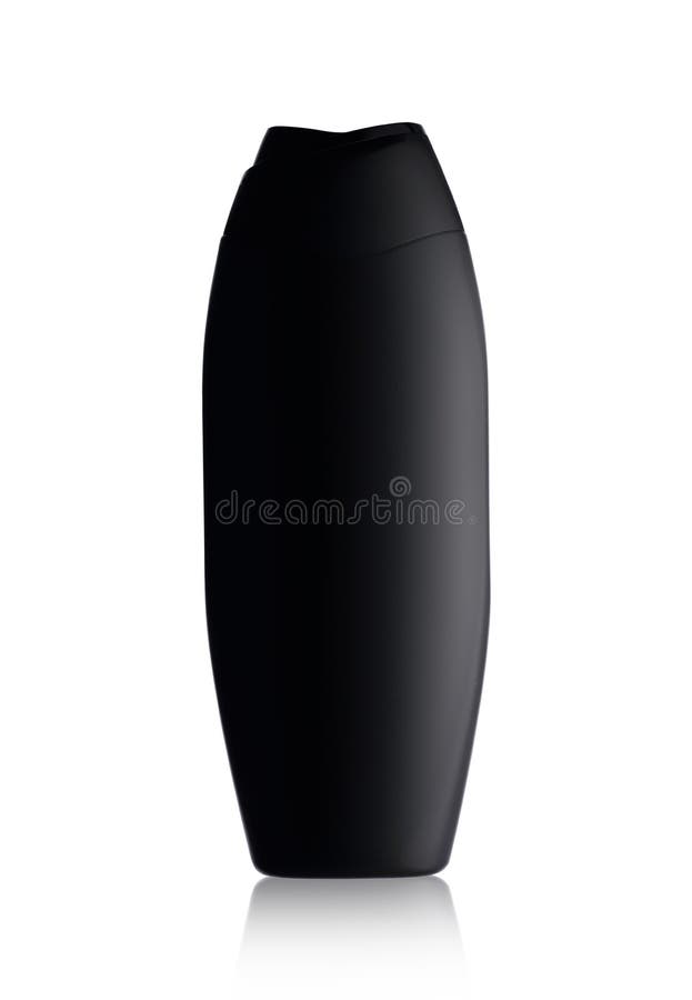 Black bottle of shampoo stock image. Image of close, toiletries 18035369