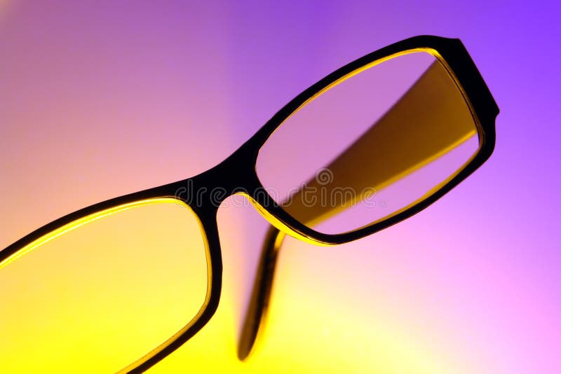 Black Plastic Contemporary Reading Glasses Stock Image Image of
