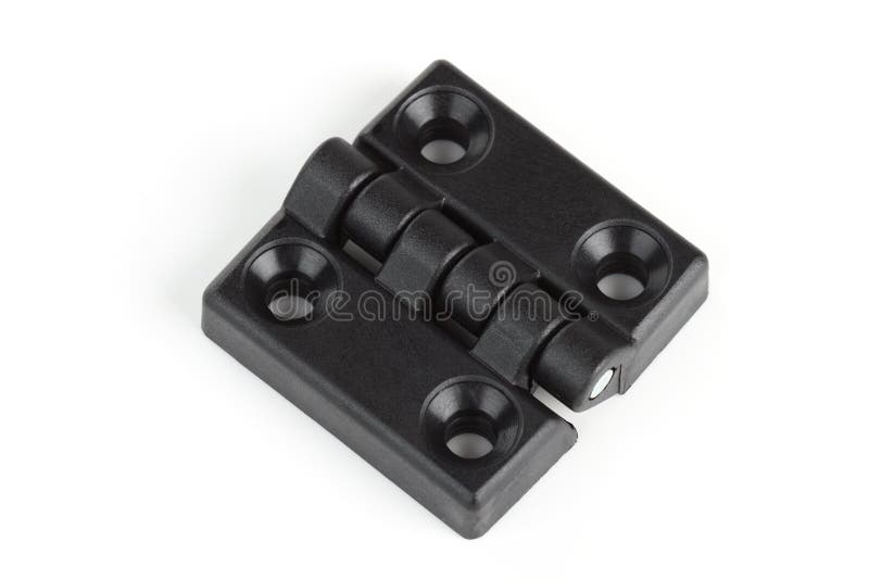 Black plastic hinge stock photography