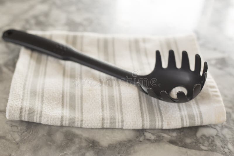 Black Plastic Kitchen Cooking Utensils Stock Image Image of interior