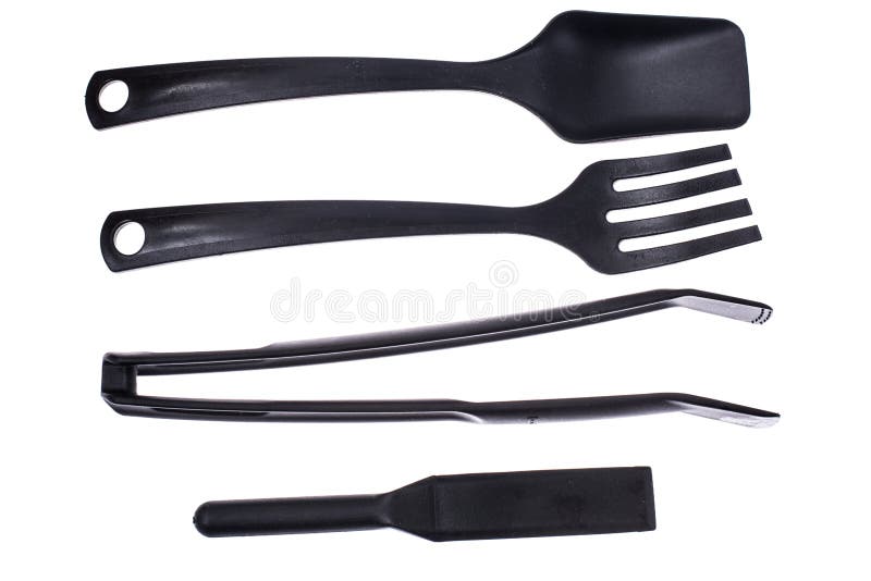 Black Plastic Kitchen Gadgets for Cooking Stock Image Image of handle