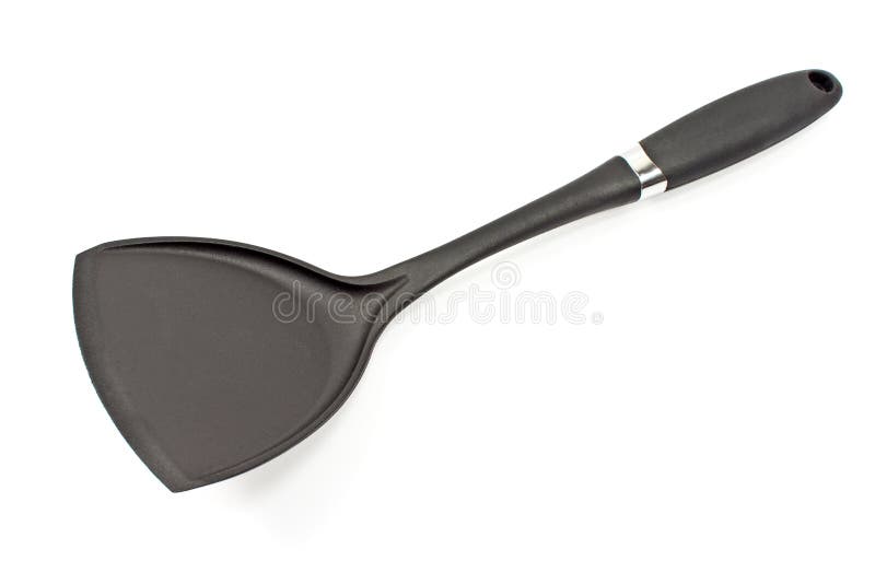 Black Plastic Kitchen Spatula Stock Photo Image of turner, cooking