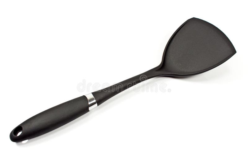 Black Plastic Kitchen Spatula Stock Photo Image of cook, kitchen 57881808